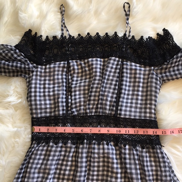 NWT Nanette Lepore Black/White Gingham Maxi Dress - Picture 7 of 14